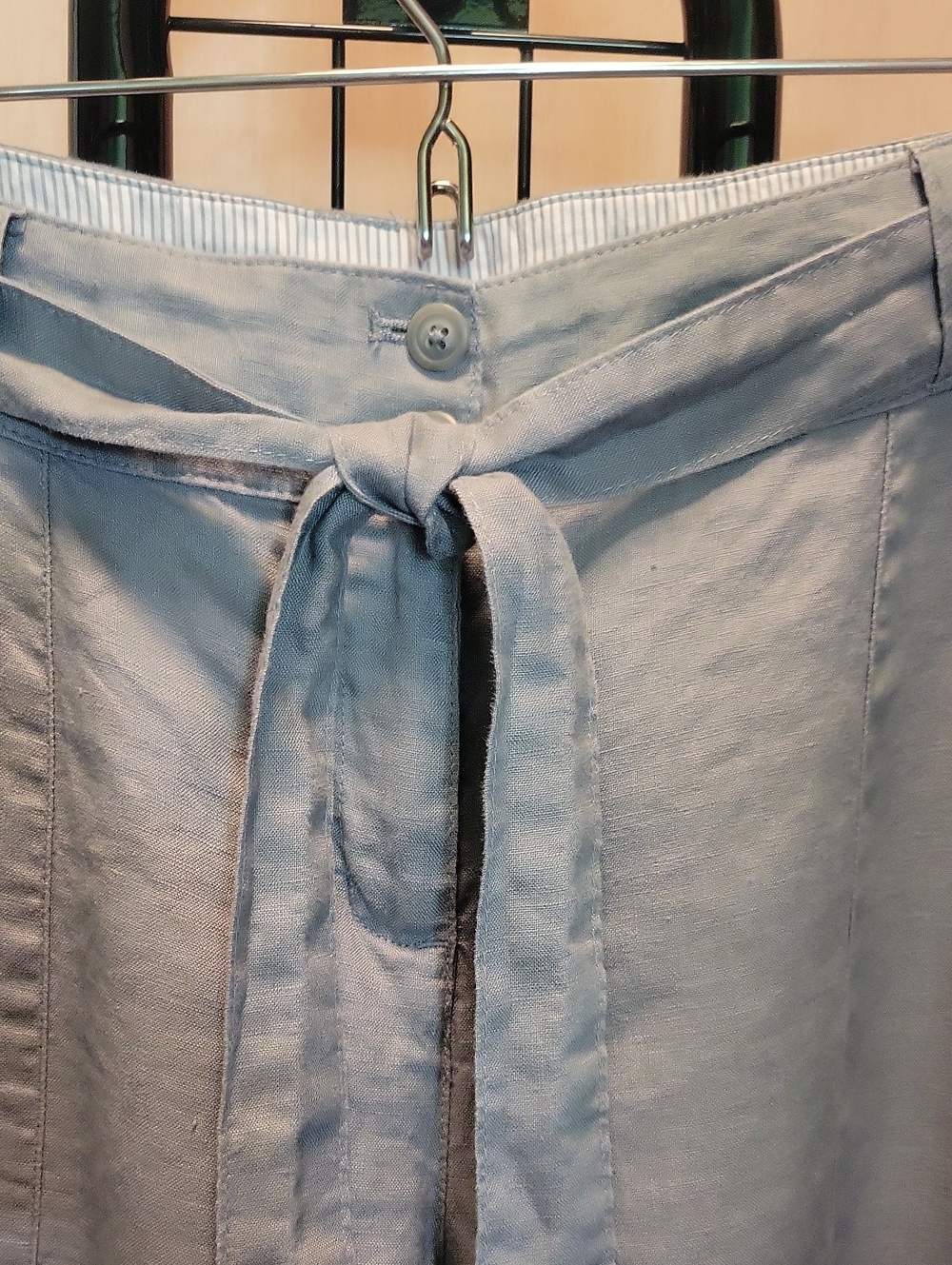 Willi Smith Linen Pants XL Gray Vintage - Picture 2 of 10